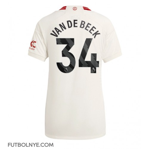 Camiseta Manchester United Donny van de Beek #34 Tercera Equipación para mujer 2023-24 manga corta